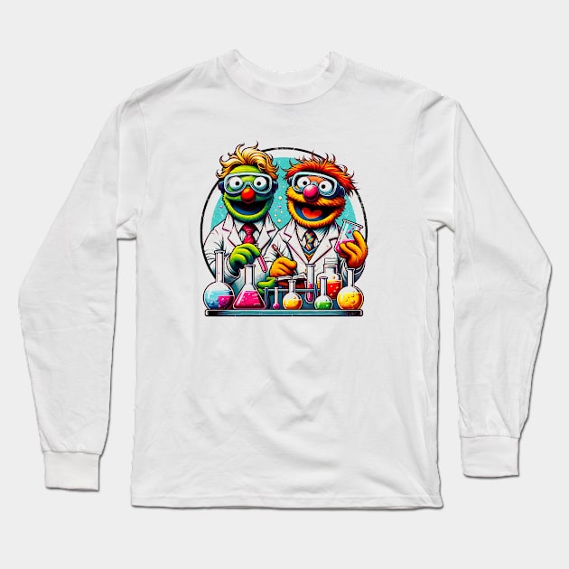 Muppet Science Shenanigans: Funny Muppets T-shirt Long Sleeve T-Shirt by Klimek Prints